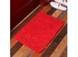 Kcasa KC-334 40X60Cm Ciniglia Ruvida Capelli Spessi Tappeto Morbido Lavabile In Macchina Bagno Antiscivolo Tappeto Assorbente Porta - Rosso