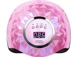 268W Nail Dryer Led Uv Lamp Professional Light Curing Device Nail Polish Dryer Gel Dryer With 4 Timer De, Pink