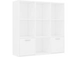 Syfax™ Libreria Bianca 98X30X98 Cm In Legno Multistrato