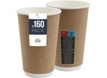 Tazza Termica In Carta 160X - Tazza Monouso Da 400 Ml Per Bevande Calde Come Caffè, Tè E Vin Brulé