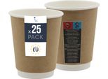 Tazza Termica In Carta 25X - Tazza Monouso Da 300 Ml Per Bevande Calde Come Caffè, Tè E Vin Brulé