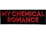 My Chemical Romance - Textlogo - Toppa Da Stirare, Tessuto RO12838 (Taglia Unica) (Nero/Rosso)