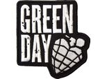 Green Day - Logo Impilato - Toppa "Grenade"" Applicata Con Il Ferro, Tessuto RO12895 (Taglia Unica) (Nero/Bianco)"