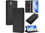 Custodia In Pelle Per Nokia G11 4G/Nokia G21 4G, Pelle Litschi, Custodia A Portafoglio Con Slot Per Carte E Supporto Nero