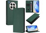 Custodia In Pelle Per Infinix Zero 40 4G/Zero 40 5G, Pelle Litschi, Custodia A Portafoglio Con Slot Per Carte E Supporto Verde