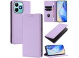 Custodia In Pelle Per Realme Note 50/Realme C51/Realme C53/Realme C51S, Pelle Litschi, Custodia A Portafoglio Con Slot Per Carte E Supporto Viola