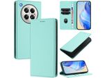Custodia In Pelle Per Infinix Zero 40 4G/Zero 40 5G, Pelle Litschi, Custodia A Portafoglio Con Slot Per Carte E Supporto Turchese
