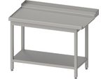Tavolo Di Drenaggio, Guida Per Cestini Con Pendenza, Con Base 1800X750X880 Mm, Lato Di Attacco Sinistro, Con Supporto, Saldato