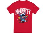 Lilo & Stitch - Maglietta "Naughty Stitch"" Per Bambini TV3495 (M) (Rot)"
