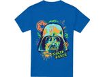 Star Wars - Maglietta "Anni '90"" Da Uomo TV3625 (M) (Blu Reale)"