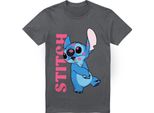 Lilo & Stitch - Maglietta "Covered In Kisses"" Da Uomo TV3641 (M) (Charcoal)"