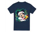 Disney - T-Shirt Da Uomo - Design Natalizio TV3736 (Xxl) (Blu Navy)