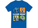 Star Wars - Maglietta "Clone Wars"" Da Uomo TV3761 (M) (Blu Reale)"