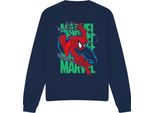 Spider-Man - Felpa "Wall Crawling"" Per Uomo/Donna Unisex TV3786 (Xl) (Blu Navy)"