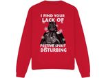 Star Wars - Felpa "Lack Of Spirit"" Per Uomo/Donna Unisex - Design Natalizio TV3810 (Xl) (Rosso)"
