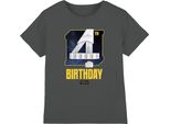 Star Wars - Maglietta Per Bambini - 4° Compleanno TV3847 (104) (Carbone)