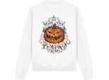 The Nightmare Before Christmas - Felpa "Hail The Pumpkin King"" FüR Herren/Damen Unisex TV3971 (L) (Weiß)"