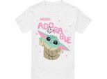 Star Wars: The Mandalorian - Maglietta "Mood Adorable"" Da Uomo TV4157 (M) (Bianco)"