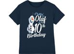 Frozen - Maglietta "Chillin Like Olaf"" Per Bambini - 10° Compleanno TV4289 (116) (Blu Navy)"