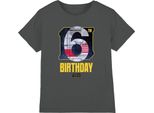 Star Wars - Maglietta Per Bambini - 6° Compleanno TV4307 (104) (Carbone)