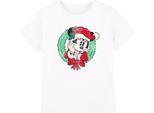Disney - Maglietta Per Bambini - Disegno Natalizio TV4496 (128) (Bianco)
