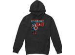 Captain America - Felpa Con Cappuccio "Legendary Dad"" Da Uomo TV4695 (M) (Nero)"