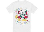 Disney - T-Shirt Da Uomo - Design Natalizio TV4811 (M) (Bianco)