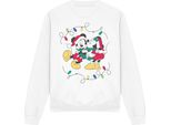 Disney - Felpa Per Uomo/Donna Unisex - Design Natalizio TV4799 (Xxl) (Bianco)