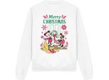 Disney - Felpa Per Uomo/Donna Unisex - Design Natalizio TV4825 (Xxl) (Bianco)