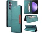 Custodia Per Samsung Galaxy A25 5G, Custodia In Pelle Flip Wallet Con Slot Per Carte E Supporto Verde