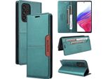 Custodia Per Samsung Galaxy A23 5G, Custodia In Pelle Flip Wallet Con Slot Per Carte E Supporto Verde