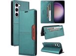 Custodia Per Samsung Galaxy S23, Custodia Flip Wallet In Pelle Con Slot Per Carte E Supporto Verde