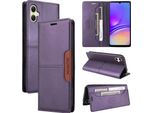 Custodia Per Samsung Galaxy A05, Custodia In Pelle Flip Wallet Con Slot Per Carte E Supporto Viola