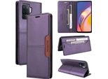 Custodia Per Oppo A94/A94 5G/A95 5G/F19 Pro/Reno5 Lite/Reno5 Z/Reno6 Z, Custodia In Pelle Flip Wallet Con Slot Per Carte E Supporto Viola