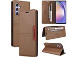 Custodia Per Samsung Galaxy A54 5G, Custodia In Pelle Flip Wallet Con Slot Per Carte E Supporto Marrone