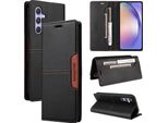 Custodia Per Samsung Galaxy A54 5G, Custodia In Pelle Flip Wallet Con Slot Per Carte E Supporto Nero