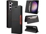 Custodia Per Samsung Galaxy S23, Custodia In Pelle Flip Wallet Con Slot Per Carte E Supporto Nero