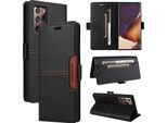 Custodia Per Samsung Galaxy Note 20 Ultra 5G/4G, Custodia In Pelle Flip Wallet Con Slot Per Schede E Supporto Nero
