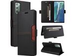Custodia Per Samsung Galaxy Note 20 5G/4G, Custodia Flip Wallet In Pelle Con Slot Per Schede E Supporto Nero