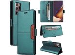 Custodia Per Samsung Galaxy Note 20 Ultra 5G/4G, Custodia In Pelle Flip Wallet Con Slot Per Schede E Supporto Verde