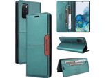 Custodia Per Samsung Galaxy S20+/S20 Plus 5G, Custodia In Pelle Flip Wallet Con Slot Per Carte E Supporto Verde