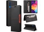 Custodia Per Samsung Galaxy A70, Custodia Flip Wallet In Pelle Con Slot Per Carte E Supporto Nero