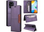 Custodia Per Xiaomi Redmi 10C, Custodia In Pelle Flip Wallet Con Slot Per Schede E Supporto Viola