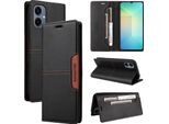 Custodia Per Samsung Galaxy A06, Custodia Flip Wallet In Pelle Con Slot Per Carte E Supporto Nero
