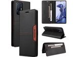Custodia Per Xiaomi 11T / 11T Pro, Custodia In Pelle Flip Wallet Con Slot Per Schede E Supporto Nero