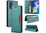 Custodia Per Xiaomi Redmi Note 11S/Note 11 4G/Note 12S, Custodia In Pelle Flip Wallet Con Slot Per Schede E Supporto Verde