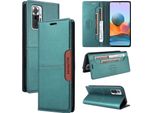 Custodia Per Xiaomi Redmi Note 10 Pro/Note 10 Pro Max, Custodia In Pelle Flip Wallet Con Slot Per Carte E Supporto Verde