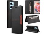 Custodia Per Xiaomi Redmi Note 12 4G, Custodia Flip Wallet In Pelle Con Slot Per Schede E Supporto Nero