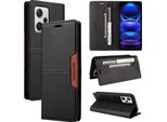 Custodia Per Xiaomi Redmi Note 12 Pro+, Custodia Flip Wallet In Pelle Con Slot Per Schede E Supporto Nero