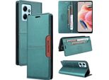 Custodia Per Xiaomi Redmi Note 12 4G, Custodia Flip Wallet In Pelle Con Slot Per Schede E Supporto Verde